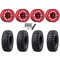 Tusk Terrabite 30x10-15 Radial Tires on Fuel Rincon Candy Red Beadlock Wheels
