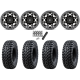 Tusk Terrabite 30x10-15 Radial Tires on Fuel Unit Matte Black Wheels