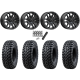 Tusk Terrabite 28x10-15 Radial Tires on MSA M43 Fang Titanium Tint Wheels