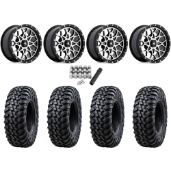 Tusk Terrabite 28x10-14 Radial Tires on MSA M45 Portal Machined Wheels