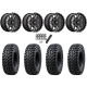 Tusk Terrabite 28x10-14 Radial Tires on MSA M45 Portal Gloss Black Milled Wheels
