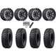 Tusk Terrabite 35x10.5-15 Radial Tires on MSA M49 Creed Matte Black & Machined Wheels
