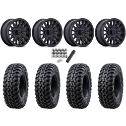Tusk Terrabite 31x10-14 Radial Tires on MSA M49 Creed Matte Black Wheels