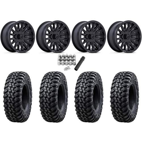 Tusk Terrabite 31x10-14 Radial Tires on MSA M49 Creed Matte Black Wheels