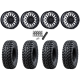 Tusk Terrabite 28x10-15 Radial Tires on MSA M50 Clubber Gloss Black Wheels