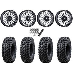 Tusk Terrabite 28x10-15 Radial Tires on MSA M50 Clubber Machined Wheels