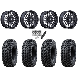 Tusk Terrabite 28x10-15 Radial Tires on MSA M50 Clubber Matte Black DDT Wheels