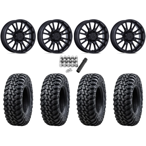Tusk Terrabite 28x10-15 Radial Tires on MSA M51 Thunderlips Matte Black Wheels