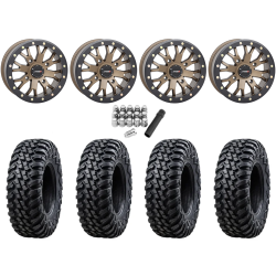 Tusk Terrabite 31x10-14 Radial Tires on SB-4 Bronze Beadlock Wheels