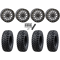 Tusk Terrabite 32x10-15 Radial Tires on SB-6 Gunmetal Grey Beadlock Wheels