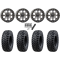 Tusk Terrabite 28x10-14 Radial Tires on SB-7 Matte Titanium Beadlock Wheels