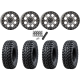 Tusk Terrabite 35x10.5-15 Radial Tires on SB-7 Matte Titanium Beadlock Wheels