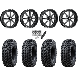 Tusk Terrabite 32x10-16 Radial Tires on Fuel Maverick Matte Black Milled Wheels