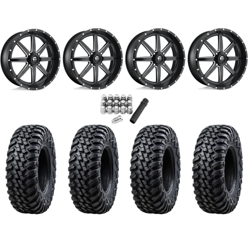 Tusk Terrabite 32x10-16 Radial Tires on Fuel Maverick Matte Black Milled Wheels