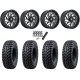 Tusk Terrabite 32x10-16 Radial Tires on Fuel Triton Gloss Black Milled Wheels