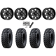 Tusk Terrabite 32x10-16 Radial Tires on MSA M26 Vibe Gloss Black Milled Wheels