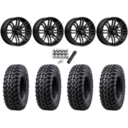 Tusk Terrabite 32x10-16 Radial Tires on MSA M40 Rogue Titanium Tint Wheels