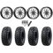 Tusk Terrabite 32x10-16 Radial Tires on MSA M45 Portal Gloss Black Milled Wheels