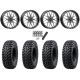 Tusk Terrabite 32x10-16 Radial Tires on MSA M45 Portal Gloss Black Milled Wheels