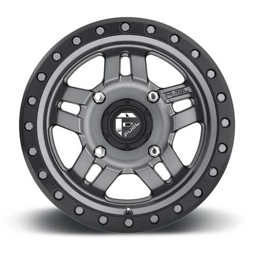 Fuel Off-Road Anza D558 Matte Anthracite w/ Black Ring 14x7 Wheel/Rim Fuel Off-Road Anza D558 Matte Anthracite w/ Black Ring 14x7 Wheel/Rim