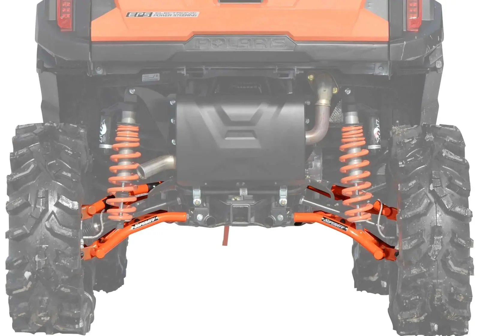 SuperATV high clearance 1.5 inch rear offset A-arms for Polaris RZR 1000 S