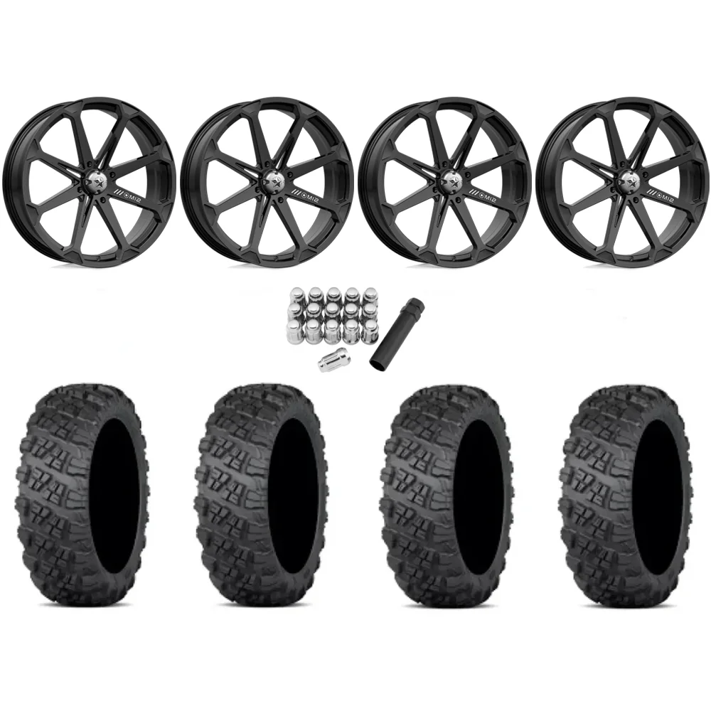 ITP Versa Cross V3 Tires 33x10-20 on MSA M12 Diesel Wheels, complete kit