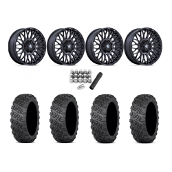 ITP Versa Cross V3 Tires 33x10-20 on MSA M50 Clubber Matte Black DDT Wheels