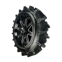 Quadboss QBT680 40x9.5-24 Tires on ST-7 Gloss Black and Milled (24x9) Wheels Quadboss QBT680 40x9.5-24 Tires on ST-7 Gloss Black and Milled (24x9) Wheels