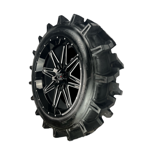 Quadboss QBT680 40x9.5-24 Tires on ST-7 Gloss Black and Milled (24x9) Wheels Quadboss QBT680 40x9.5-24 Tires on ST-7 Gloss Black and Milled (24x9) Wheels