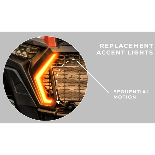 WD Electronics Polaris RZR Trail (2021-2025) Replacement Headlights and Fangs Turn Signal Kit