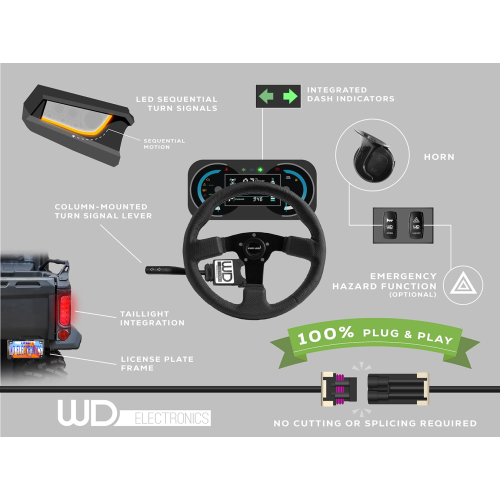 WD Electronics Polaris Ranger XP 1000 Non-Northstar (2018+) Replacement Headlights Turn Signal Kit