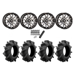 Assassinator Mud Tires 32x8-14 on HL21 Machined Wheels