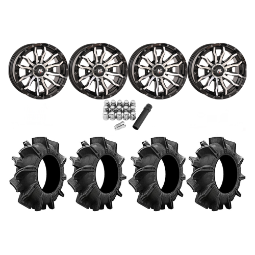 Assassinator Mud Tires 32x8-14 on HL21 Machined Wheels