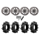 Assassinator Mud Tires 29.5x8-14 on HL22 Gunmetal Grey Wheels