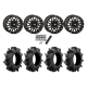 Assassinator Mud Tires 29.5x8-14 on HL23 Matte Black Beadlock Wheels
