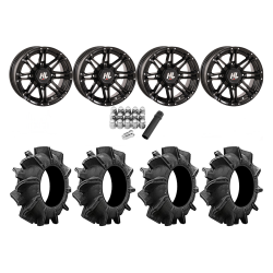 Assassinator Mud Tires 28x10-14 on HL3 Gloss Black Wheels