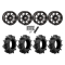 Assassinator Mud Tires 28x8-14 on HL3 Gloss Black Wheels