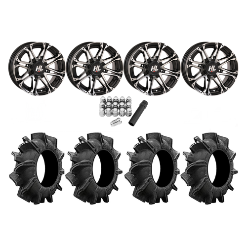 Assassinator Mud Tires 28x10-14 on HL3 Machined Wheels