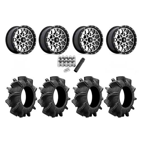 Assassinator Mud Tires 28x8-14 on MSA M45 Portal Machined Wheels