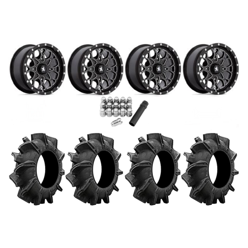 Assassinator Mud Tires 28x8-14 on MSA M45 Portal Milled Wheels