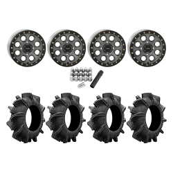 Assassinator Mud Tires 29.5x8-14 on SB-7 Titanium Beadlock Wheels