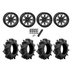 Assassinator Mud Tires 29.5x8-14 on ST-6 Dark Tint Wheels