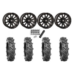 BKT AT 171 28x9-14 Tires on HL21 Gloss Black Wheels