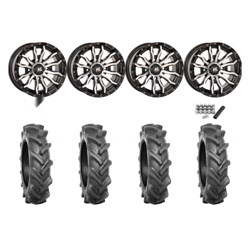 BKT AT 171 28x9-14 Tires on HL21 Machined Wheels