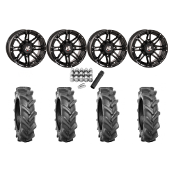 BKT AT 171 28x9-14 Tires on HL3 Gloss Black Wheels