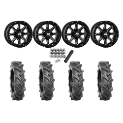 BKT AT 171 28x9-14 Tires on HL4 Gloss Black Wheels