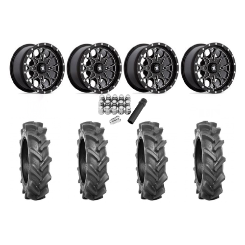 BKT AT 171 28x9-14 Tires on MSA M45 Portal Milled Wheels