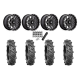 BKT AT 171 28x9-14 Tires on MSA M45 Portal Milled Wheels