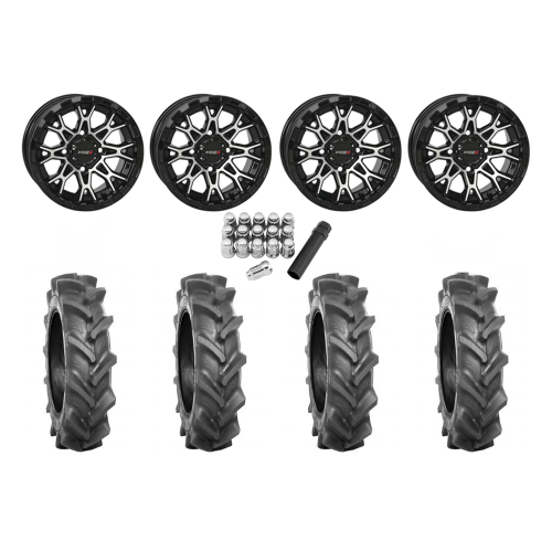 BKT AT 171 28x9-14 Tires on ST-6 Machined Wheels