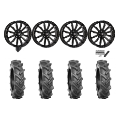 BKT AT 171 35x9-22 Tires on HL21 Gloss Black Wheels